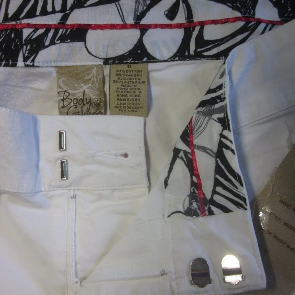 Body Glove White Cotton Shorts Juniors Size 11 NEW  36